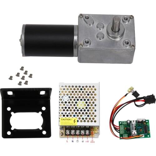 5840-31zy Double Shaft Self Locking Worm Geared Motor 12v Motor Rotating Table Door Self-lock