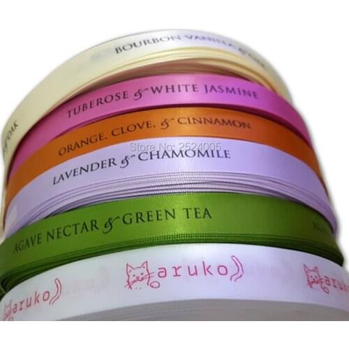 Free shipping customized silk ribbon printing/garment collar label/hair bundles ribbon/printed tags/gift packing tape 100 yards