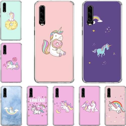 Hippo Unicorn horse rainbow Phone Case For Huawei P10 P20 P30 P40 Mate 30 20 10 Lite Pro P Smart Z Plus 2019 2018 Cover Coque