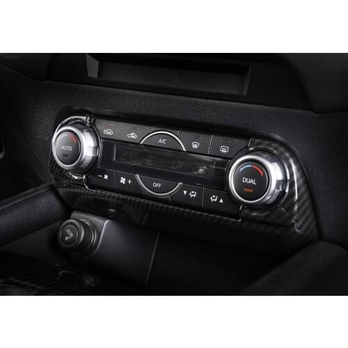 For Mazda CX-5 CX5 Accessories 2017 2018 ABS Matte/Carbon fibre Car air conditioner Switch panel Cover Trim Car Styling 1pcs