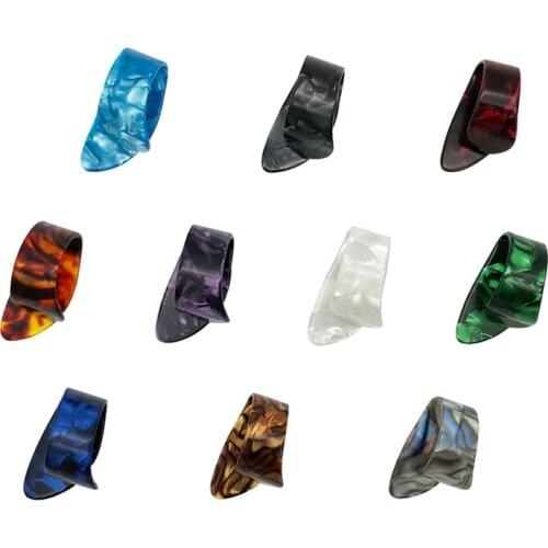 Thumb Finger Guitar Pick Celluloid Mediator for Acoustic Electric Guitarra Bass Thickness