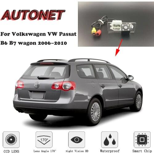 AUTONET Backup Rear View camera For Volkswagen VW Passat B6 B7 wagon 2006 2007 2008 2009 2010 Night Vision license plate camera