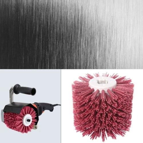 Deburring Red Ceramic Abrasive Wire Round Brushes Head Polishing Buffing Wheel