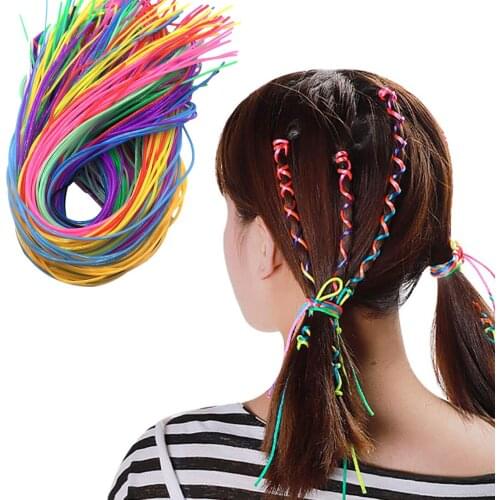 1M Colorful Braids Hair Accessories Braiding Hair Styling Shimmer Stretchable Braiding Hair Strings Hair Women Girl Beauti Tool
