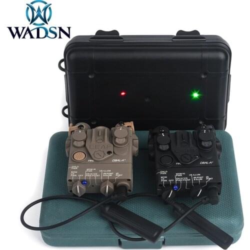 WADSN Tactical Mini DBAL A2 Red Green Dot Laser Sight Plastic Hunting Rifle Airsoft AN PEQ Powerful Laser Aim Weapon Light No IR