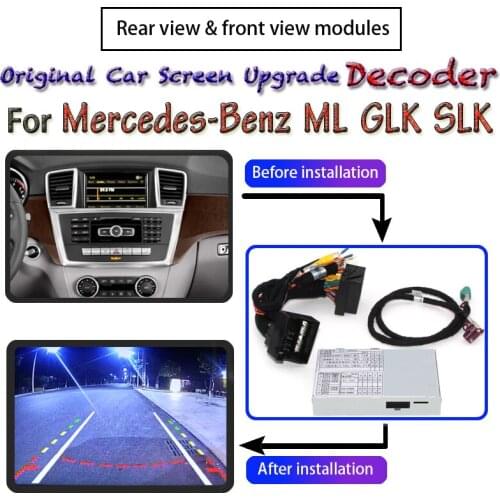 For Mercedes-Benz ML GLK SLK 2012~2015 Rear View Camera Module Decoder Parking Original Car Screen Interface Upgrade CAM Adapter