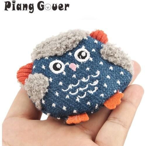 Cartoon Animal Cat Toy Catnip Pet Toy Catmint Cloth Fuzzy Owl Cat Toys For Kitten Spring