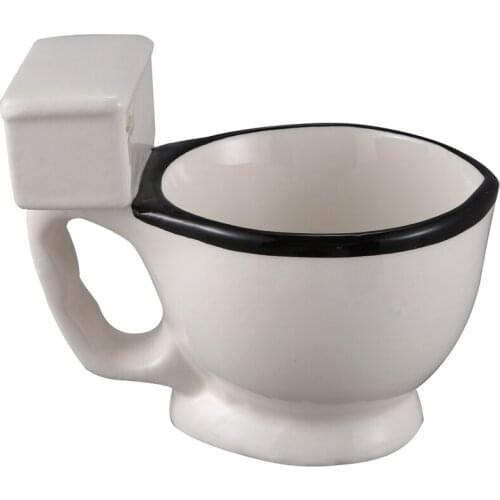 Novelty Toilet Ceramic Mug with Handle 300Ml Coffee Tea Milk Ice Cream Cup Funny for Gifts