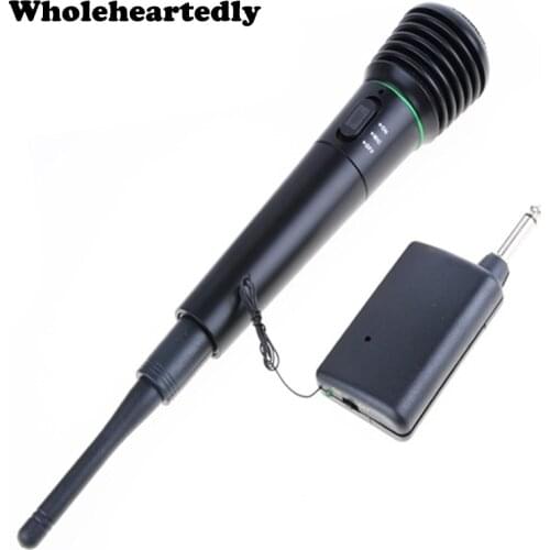 New 2in1 Wireless Microphone Wired Karaoke Music Mic Amplifier Handheld Receiver System Undirectional For Meetings Lectures