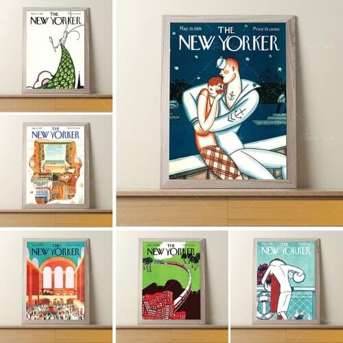 Posts and Prints The New Yorker 1927 August 13 Magazine Cover Vintage Landscape Wall Art Canvas Painting Room Home Decor