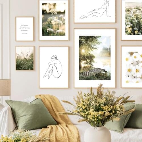 Reed Dandelion Grape Quote Flower Field Landscape Wall Art Canvas Painting Poster And Prints Living Room Nordic Style Decoration