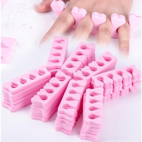 Pink Color Nail Art Toes Separators Fingers Foots Sponge Soft Gel UV Nail Tools Polish Manicure Professional Separator