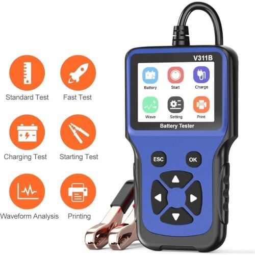 ANCEL BA301 12V Car Battery Tester 6V Motorcycle Battery Health Analyzer CCA2000 Vehicle Cranking Charging Scanner Tool Russian