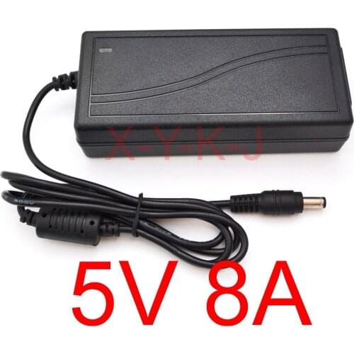 High quality IC solutions 20PCS DC 5V 8A Switch power supply, 40W LED power adapter, Free shipping