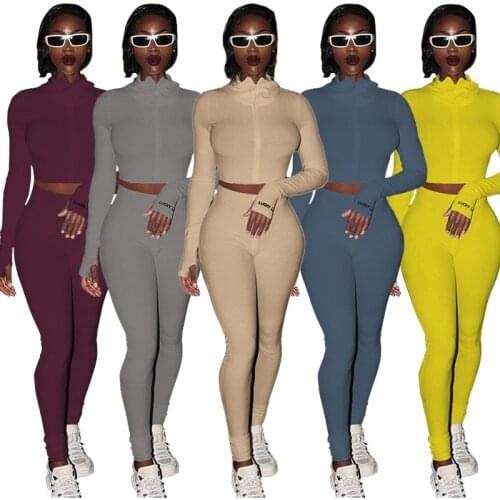 Lucky Label 2 Two Piece Set Women Outfits Activewear Fitness Crop Top Leggings Women Matching Set Tracksuit Female Plus Size