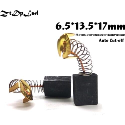 ZtDpLsd 2 Pcs 6.5x13.5x17mm Auto Cut-Off Mini Drill Electric Grinder Replacement Carbon Brushes Spare Parts for Rotary Tool