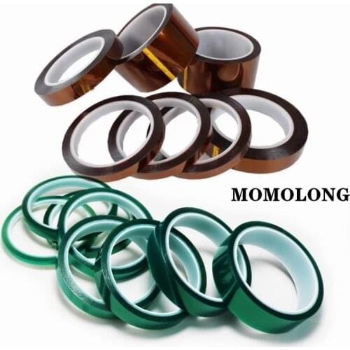 1PCS Brown Green High Temperature Resistant Tape Polyimide PET For Electronic Repair Heat Tapes BGA Tape 5/8/10/15/20/25MM×33M