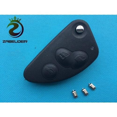 1Pcs Of New 2/3 Button Remote Flip Folding Key Shell Case For Alfa ROMEO 147 156 166 GT Blank No Logo+2/3pcs Micro Switches Car