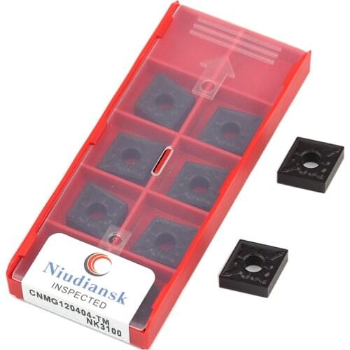 10Pcs CNMG120404-TM NK3100 CNC Lathe Tools CNMG120408-TM NK3100 Wear-Resistant Carbide Inserts Cutting Cutter Steel Turning Tool