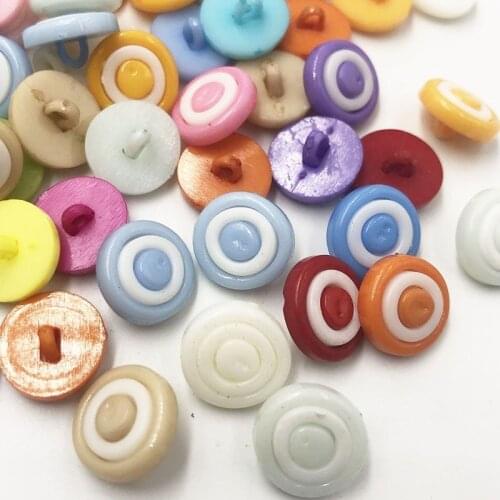 100 pcs Lots mix 13 mm Cartoon cute round plastic buttons Applique DIY Craft sewing PT03