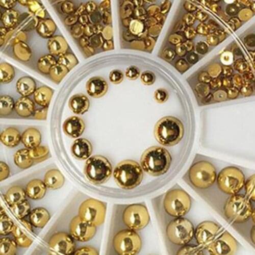 3D DIY Mixed Plated Glitter Beads Storage Box Nail Art Decoration Manicure Tool Nail Art Decor Beads nail art decorations nail