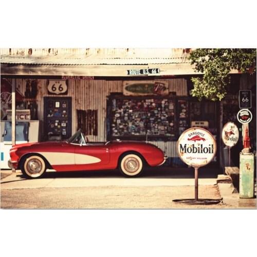 3d wall murals wallpaper for living room Nostalgic retro street classic car tv background home decor wall paper for walls 3 d