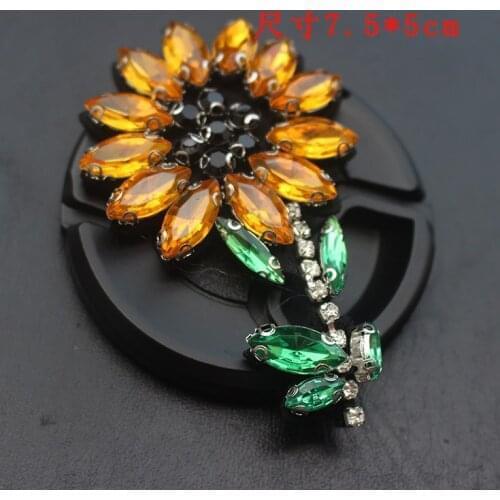 4pcs high-grade fashion beaded diamond pearl yellow bee shoes/cloth decorative accessories beaded applique patches for clothing