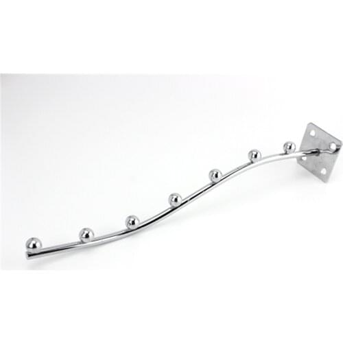 7 beads Wall mounting S hook metal clothing underwear hanging strip display rack shelf hooks accessory furniture accessories