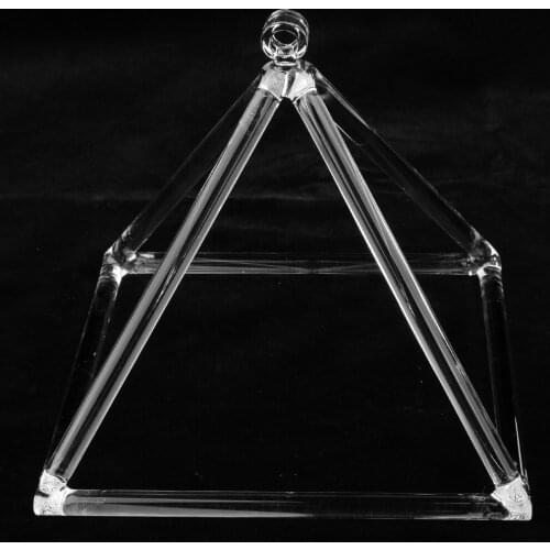 Tooyful 7inch Quartz Crystal Singing Pyramid D Note for Meditation Musical Percussion Instrument