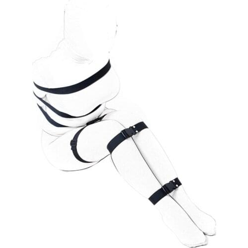 7PCS/set Full Body Bondage Restraint Bdsm Harness Restraint Strap Fetish Adult Sex Toy Salve Flirting Products for Couple Women
