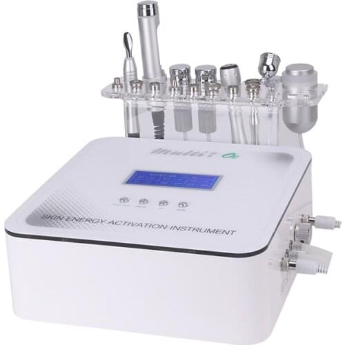 7 In 1 RF Mesotherapy Skin Rejuvenation Instrument Microcurrent Beauty Machine Galvanic Oxygen Cooling Microdermabrasion