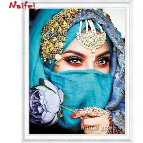 Diy Diamond Painting Full Square round Drill 5D classical beautiful Mysterious woman jewelry Home Decor Embroidery Cross Stitch