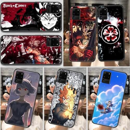 Black Clover Anime Phone case For Samsung Galaxy Note 4 8 9 10 20 S8 S9 S10 S10E S20 Plus UITRA Ultra black fashion prime trend