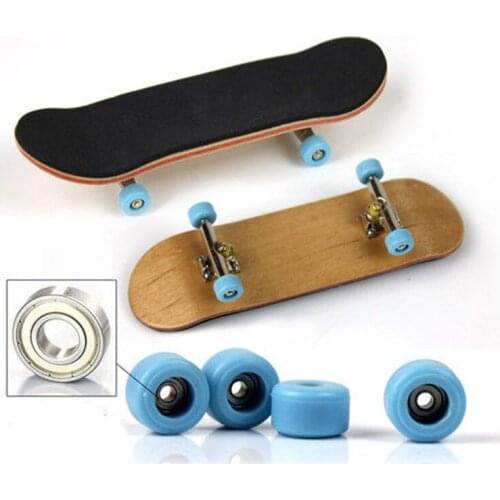 1 Set Wooden Fingerboard Skateboard Children Deck Sport Game Gift Maple Novelty Finger Toy for Adults Kids