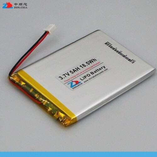 Shipping in 5000mAh 556592 3.7V polymer battery 556590 mobile emergency power LED lamp Rechargeable Li-ion Cell