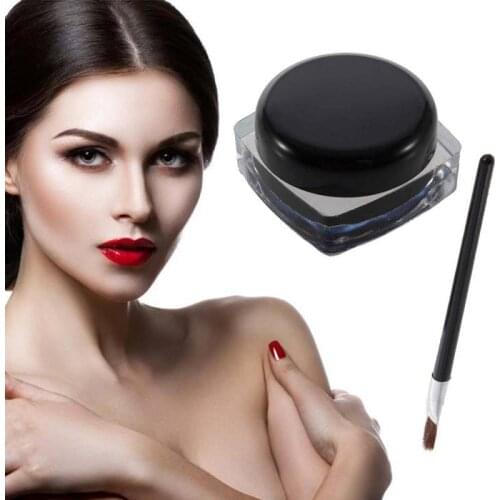 EyeLiner Gel Waterproof Black Eye Liner Cream Makeup Long Wear Eyeliner Pen With Brush Make Up tools For Women Comestic TSLM2