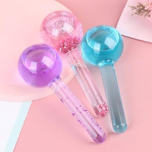 2pcs/set Crystal Face Ball Ice Globes Cooling Water Wave Face And Eye Massage Skin Care