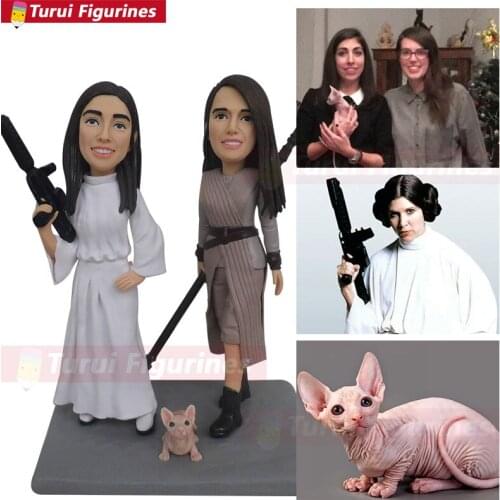 Mimics sculpture biohazard character sculpt hand crafted figurines lesbian wedding cake topper make a mini clay wax figure