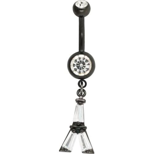 JHJT MUSI 14G Navel Belly Button Rings Dangle 316L Surgical Steel Sexy Belly Piercing Nombril Ring Body Jewelry