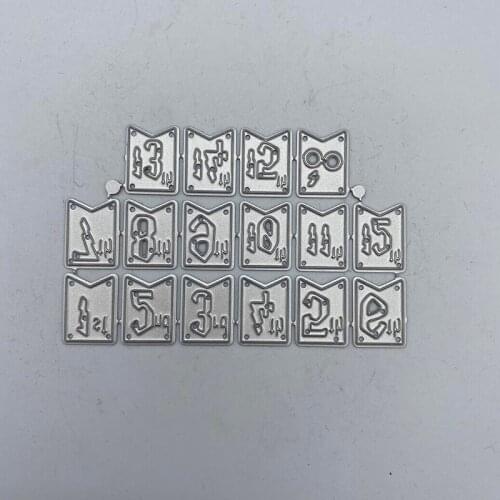 Metal Cutting Dies Scrapbooking Numbers 1 to 15 for Album Paper DIY Gift Card Decoration Embossing Dies New 2021