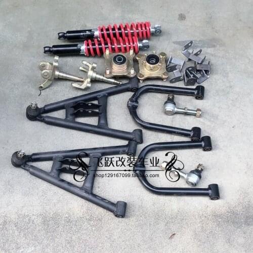 Retrofit 4 Wheel Motorcycle Cross-country Kart Accessories Front Suspension Kit Shock Absorber Rocker Arm