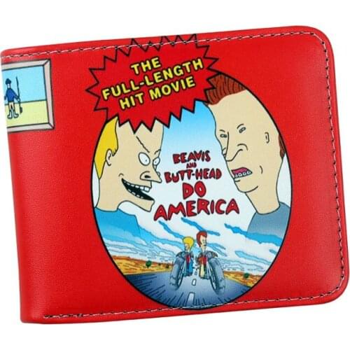 New arrival 2018 cartoon Beavis and Butt-Head wallet with coin pocket wallet for teenager