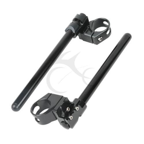 New 43mm Black Handle Bars Clip On For HONDA CBR600 F4 99-00 VFR800 VTEC 02-09