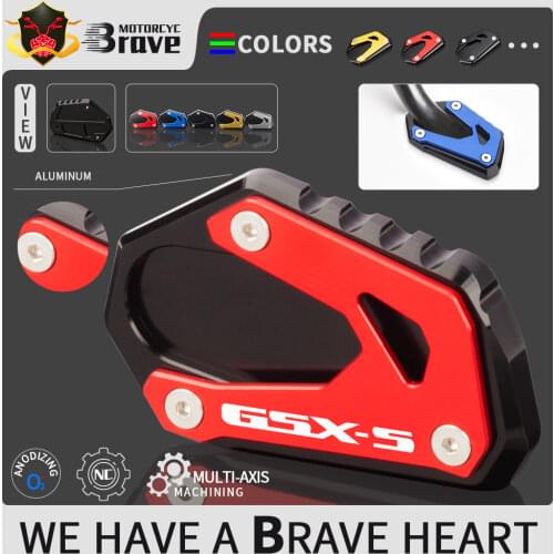 Kickstand CNC Foot Side Stand Extension Base Enlarger Plate Pad For Suzuki GSX-S1000/F 2015-2022 GSX-S 1000 1000F GSXS GSX S1000