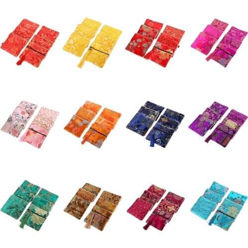 6pcs Jewelry Bag Silk Dice Bags Tarots Cards Deck Storage Bag Toy Jewelry Mini Silk Drawstring Package Game Girl Childs Gift