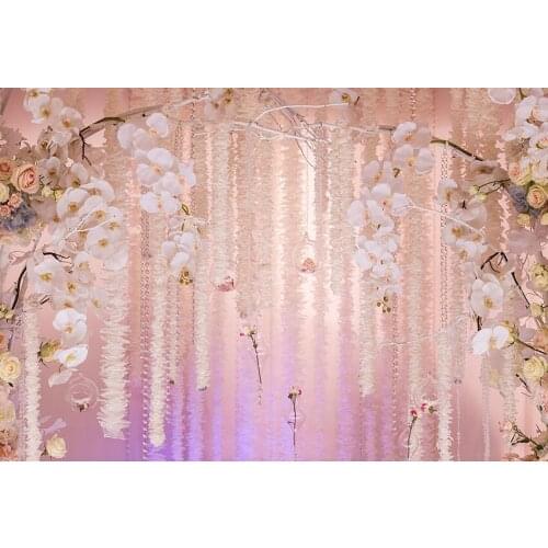 Dropping flowers wall photo background vinyl fotografia wedding photography backdrops for photo studio props photophone lv-1009