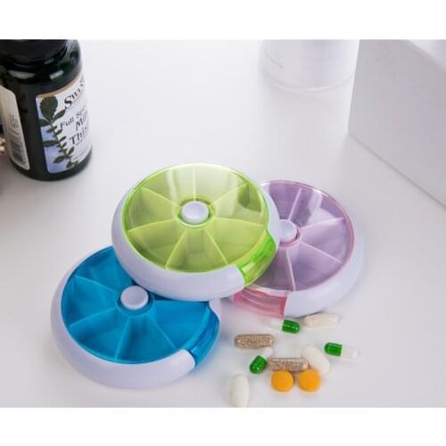 Cute Pill Box Colorful Fruit Shape Medicine Case 7 days outdoor seal Rotate Pill Container Portable Travel Mini Pill box