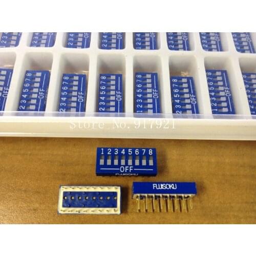 [ZOB] Import Fujitsu FUJISOKU 8 dial switch pitch 2.54MM flat dial switch toggle switch --30PCS/LOT