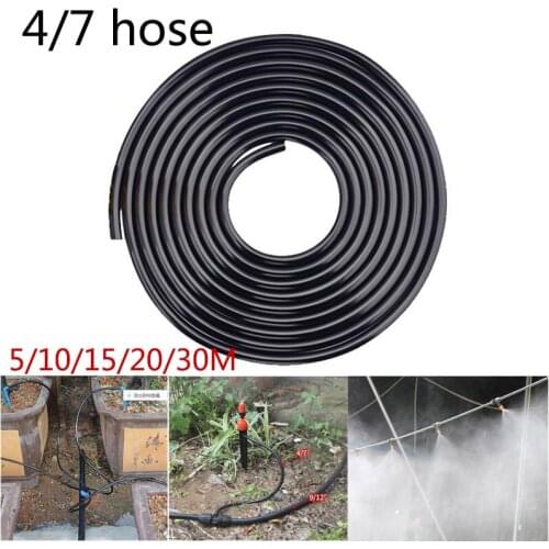 5/10m/30m 4/7 mm Watering Hose Tube Garden water Drip Pipe PVC 47 Hose Watering Irrigation System veg Greenhouse home tools