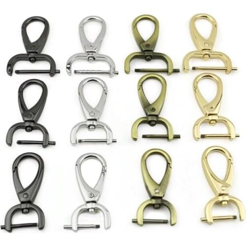 10/15/20pcs 16/19.5/26mm Bag Belt Strap Buckles Metal Carabiner Clasps Lobster Dog Collar Key Swivel Clips Snap Hook Accessories